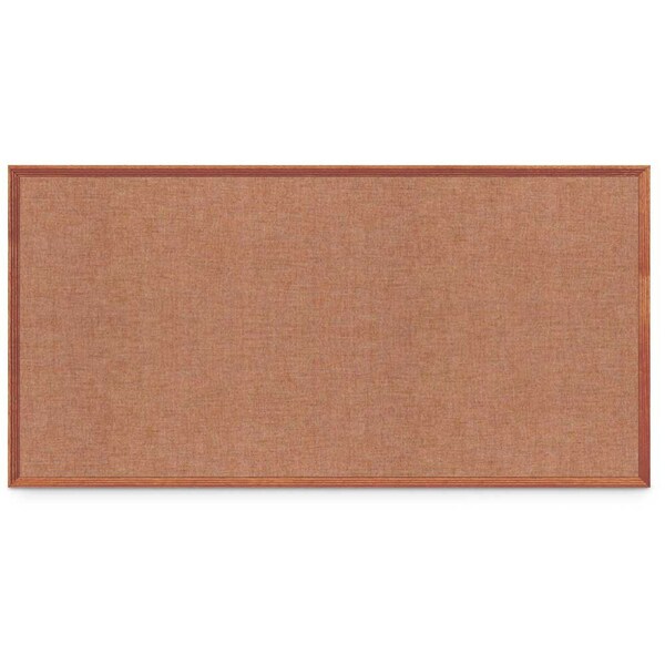 United Visual Products Wood Combo Board, 96"x48", Cherry/Black Porcelain & Rubber UVDECORK9648OAK-CHERRY-BLKPORC-RUBBER - main